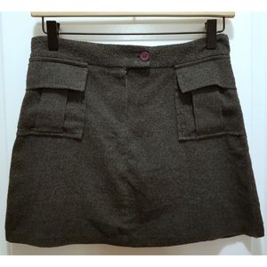 Vintage Fleece Wool Mini Skirt